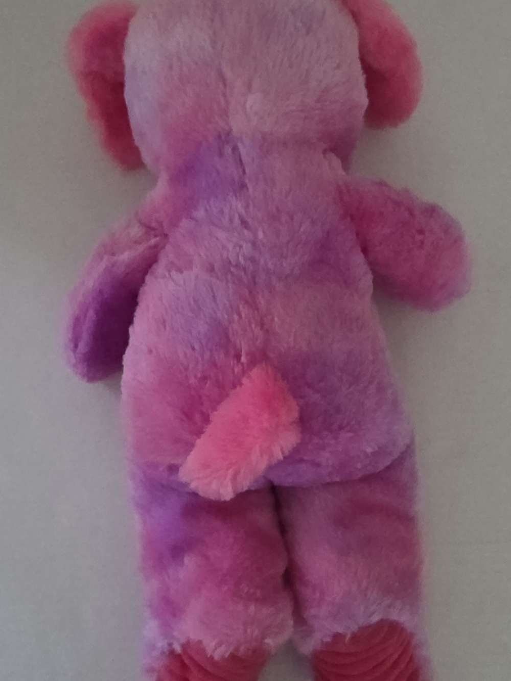 Kellytoy 18" Pink & Purple Tie Dye Plush Dog With Bow